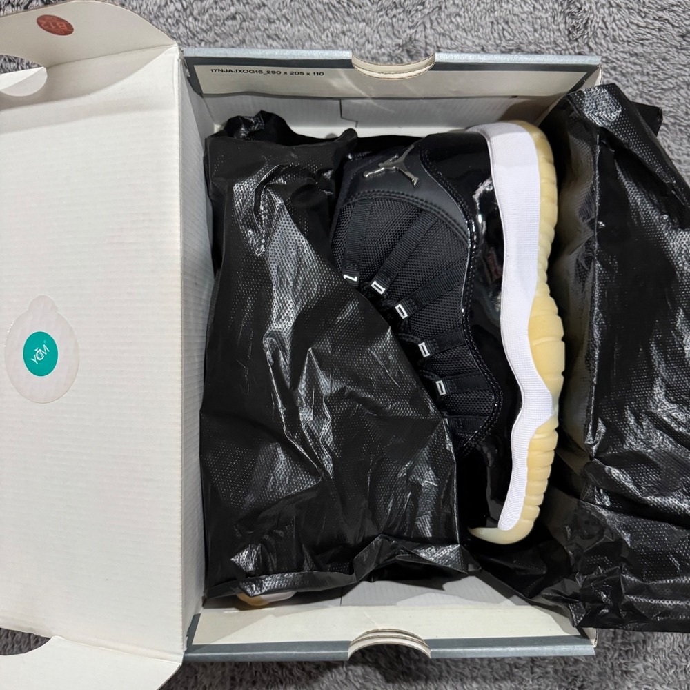 Nike Air Jordan 11 Retro GS Jubilee 25th Anniversary Black 378038-011 Size 4Y